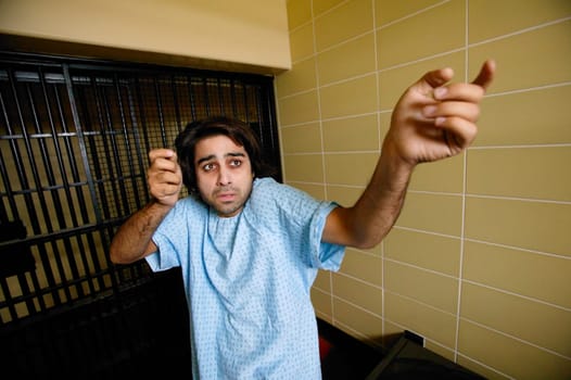 Man in hospital gown