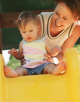 Mother and daughter spending time together