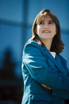 Portrait of smiling businesswoman
