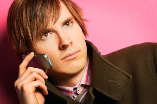 Portrait of man with cell phone