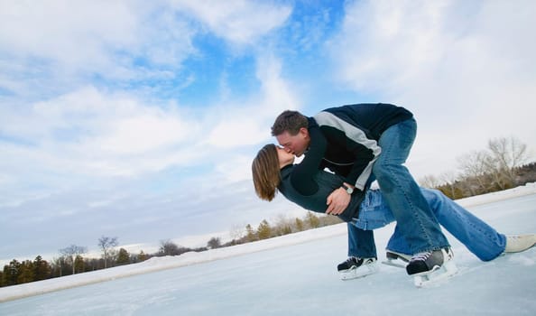 Couple skating