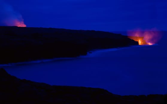 Lava in background