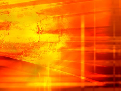 Brilliant yellow red and orange computer generated design
