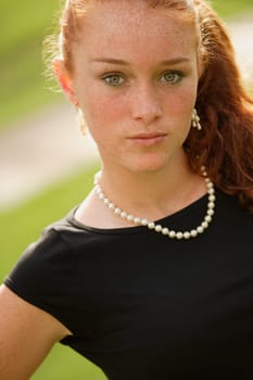 Pretty teenage redhead