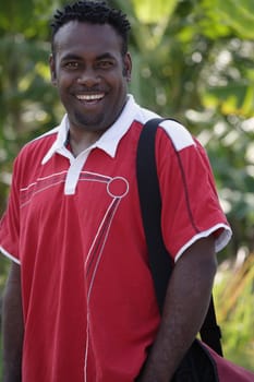Male student smiling
