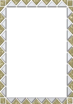 Gold-plated frame with silver edging