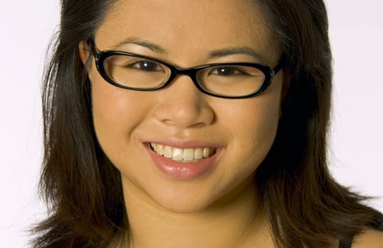 Girl wearing glasses