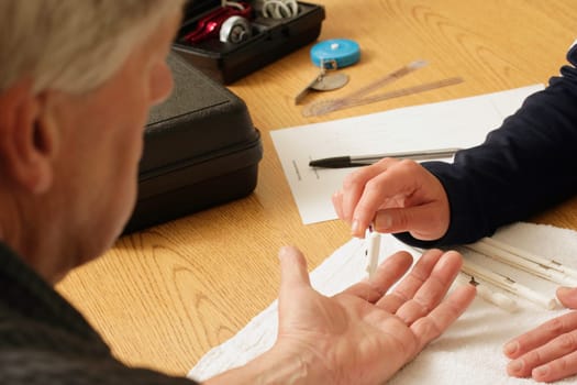 An occupational therapist at work