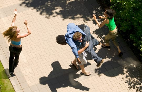 Friends playing together