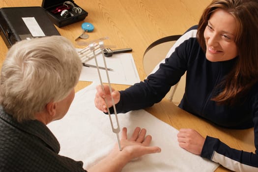 An occupational therapist at work