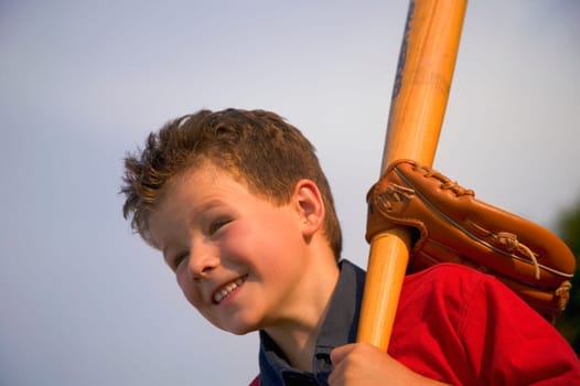 Boy with Baseball Bat