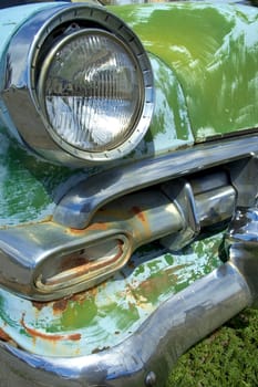Rusty old classic car