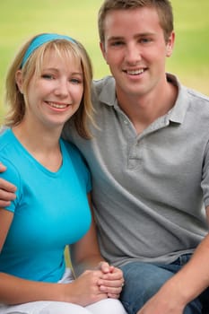 A portrait of a young couple