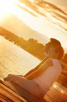 Couples looking out on water