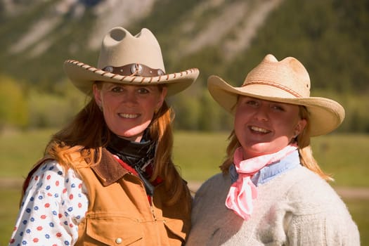 Two women in western wear