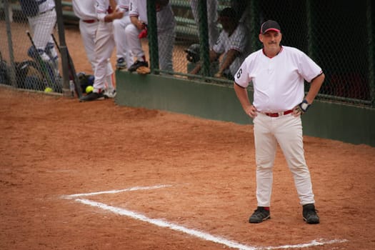 Baseball player waiting for turn