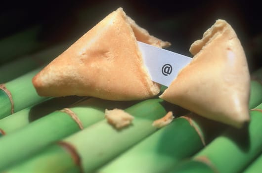 The at sign in a fortune cookie