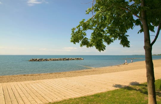 Quiet tranquil beach