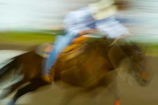 Horseback riding at speed