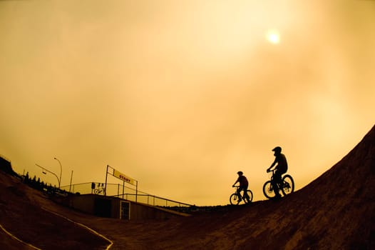 Two cyclists