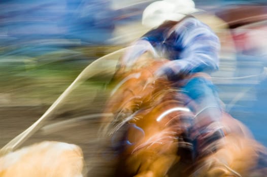 Impression of a rodeo rider