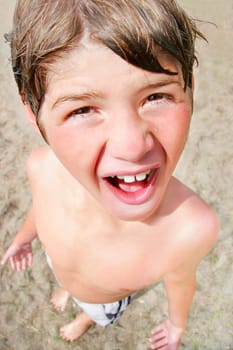 Closeup of a child's face