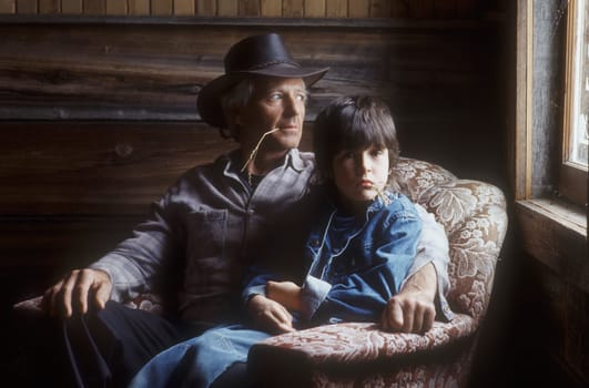 Portrait of man and boy