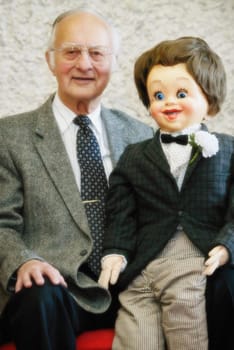 Ventriloquist with puppet