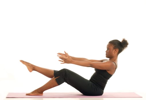 Woman stretching