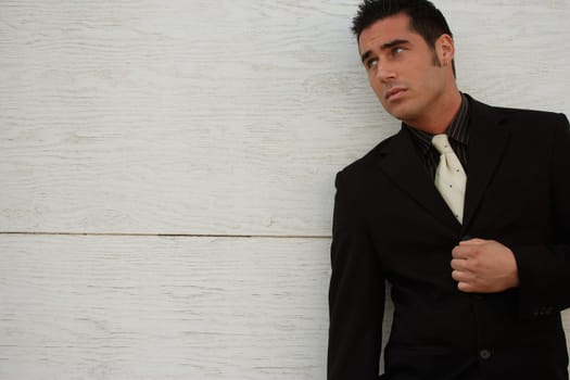A businessman's expression