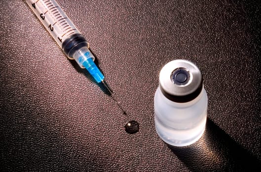 A needle with serum