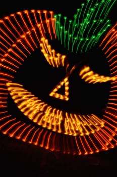 Neon light pumpkin