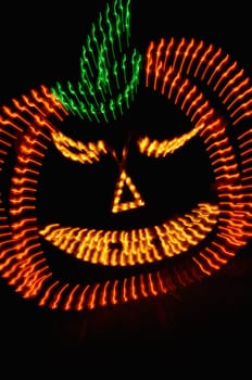Neon light pumpkin