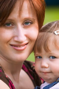 Portrait of mother and daughter