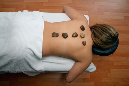 woman receives alternative therapy