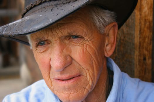 Closeup of a senior's face
