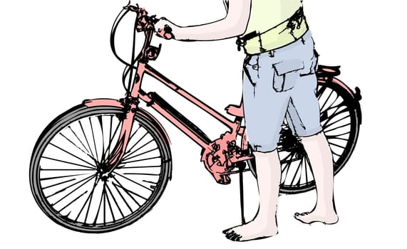 A bicycle rider