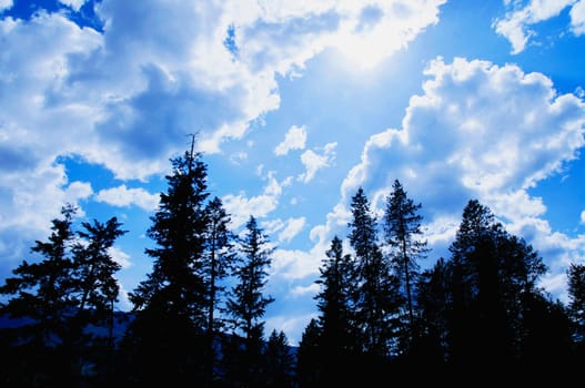 Clouds in blue sky