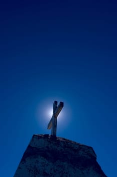 The cross and a light