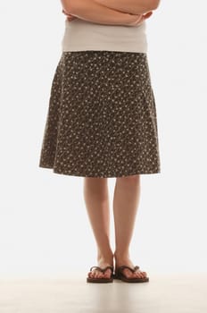 Woman with skirt