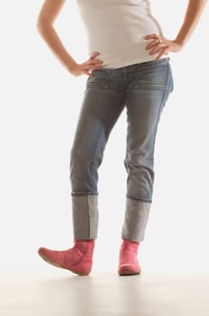 Pink boots