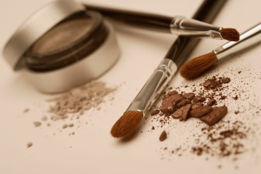 Closeup of cosmetic brush