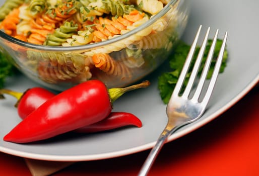 Fresh pasta salad