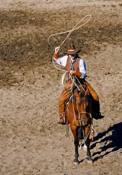 Cowboy with lasso