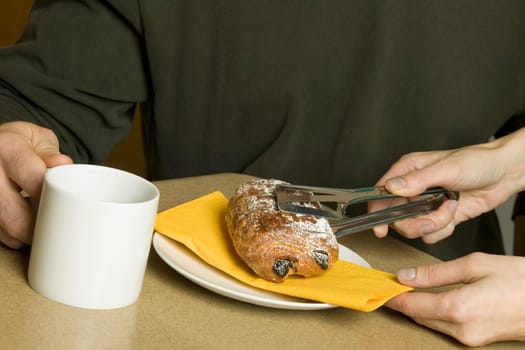 Pastry and coffee