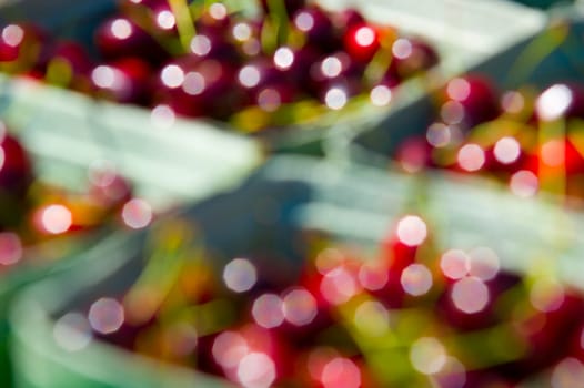 Blurred cherries