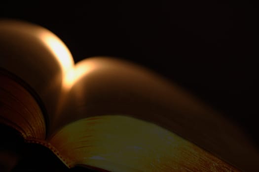Sunray on open book