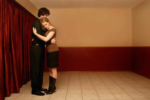 Couple holding each other