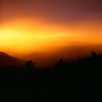 Sunrise in the mountains