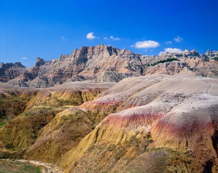 eroded landscape,badlands national park